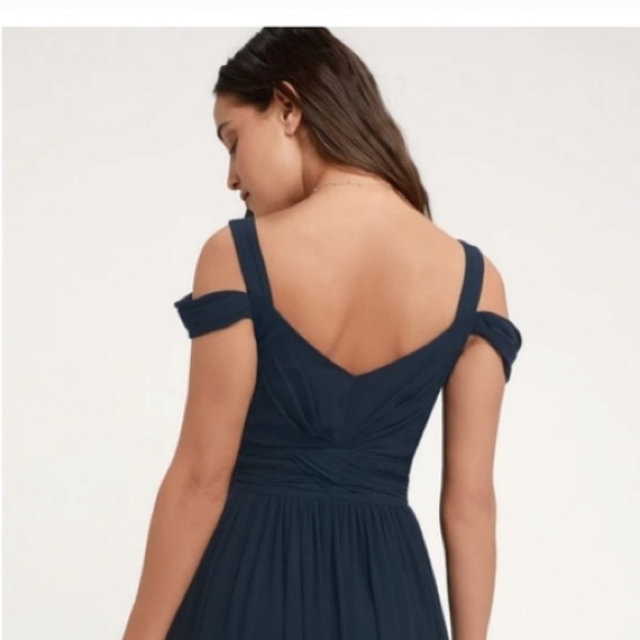 Lulus Ocean of Elegance Navy Blue Maxi Dress - Picture 2 of 8